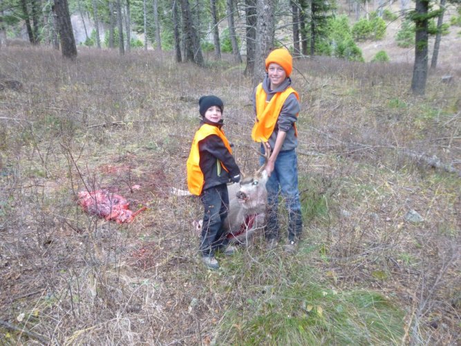 Bode's first buck.JPG