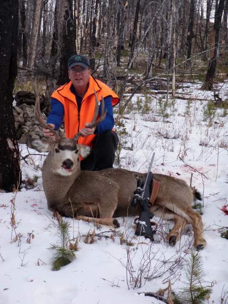 A nice four point on the last day in National Forest by Big Timber, Montana